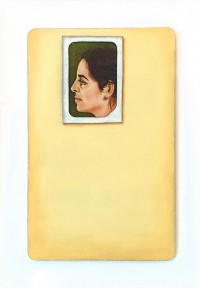 Raheela Abro, 3.5 x 2 Inch, Oil and Acrylic on Sim Card, Figurative Painting, AC-RHAB-003